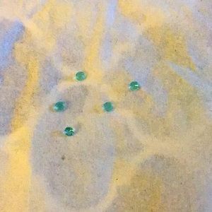 5 light blue stardust crystals origami Owl